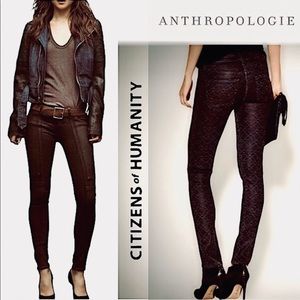 SALE NWT COH Anthro Moto Coated Lo Rise Skinny